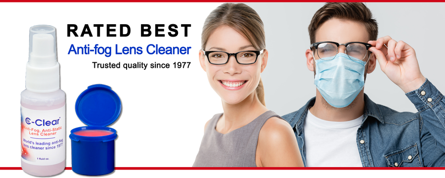 BEST anti-fog spray and gel - C-Clear anti fog, anti static eyeglass cleaner. Stop foggy glasses, prevent glasses from fogging up.