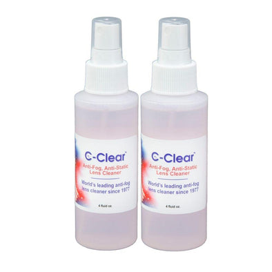 2 - 4 ounce spray bottles of C-Clear anti fog