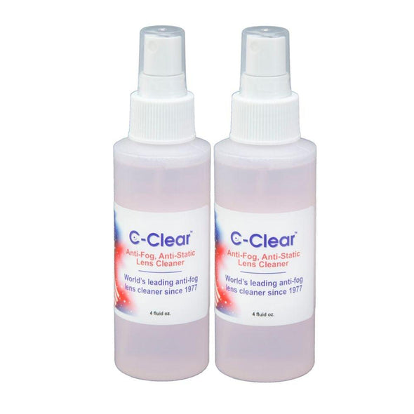 2 - 4 ounce spray bottles of C-Clear anti fog