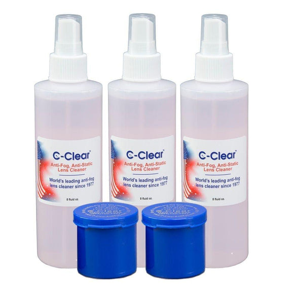 3 - 8 oz spray bottles and 2 cups of C-Clear gel