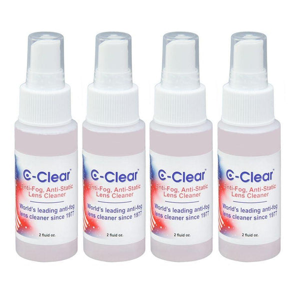 4 two ounce spray bottles of C-Clear anti fog