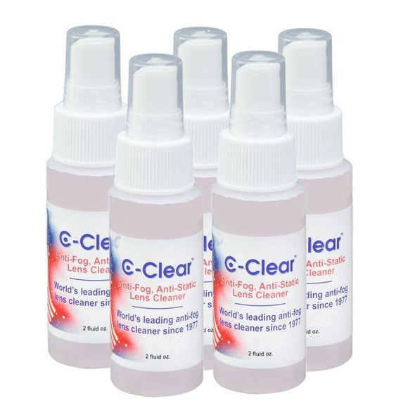 5 two ounce spray bottles of C-Clear anti fog 