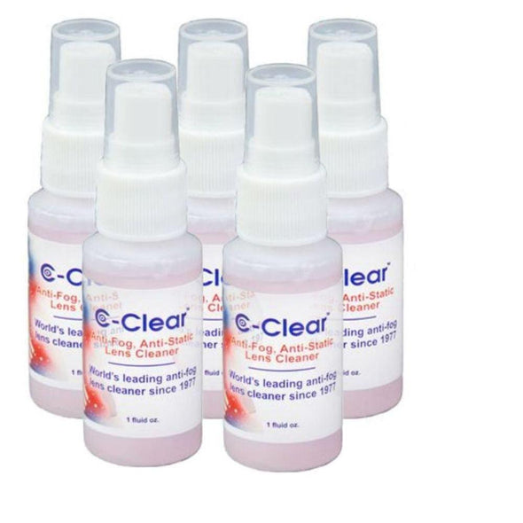 5 one ounce spray bottles of C-Clear anti fog